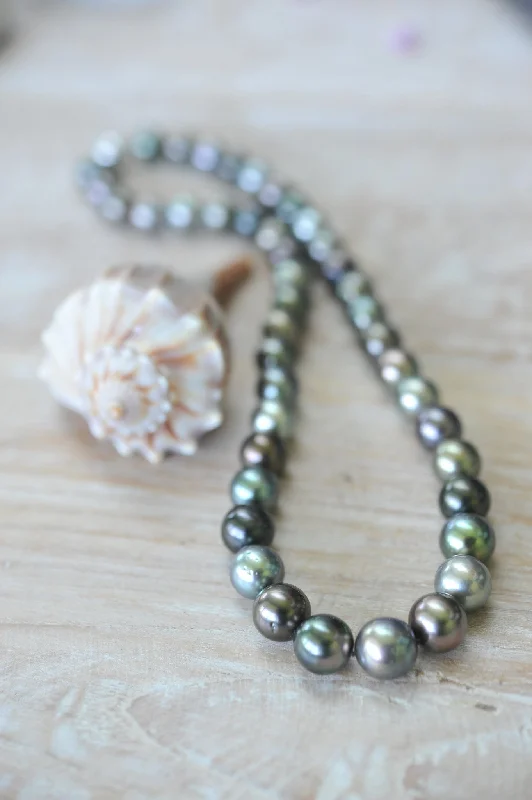 Silver Infinity Necklace-Tahitian Pearl Goddess Strand