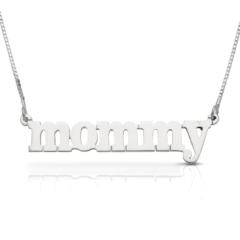 Diamond Necklace for Women-Better Jewelry Personalized .925 Sterling Silver Block Letter Necklace (MADE IN USA)