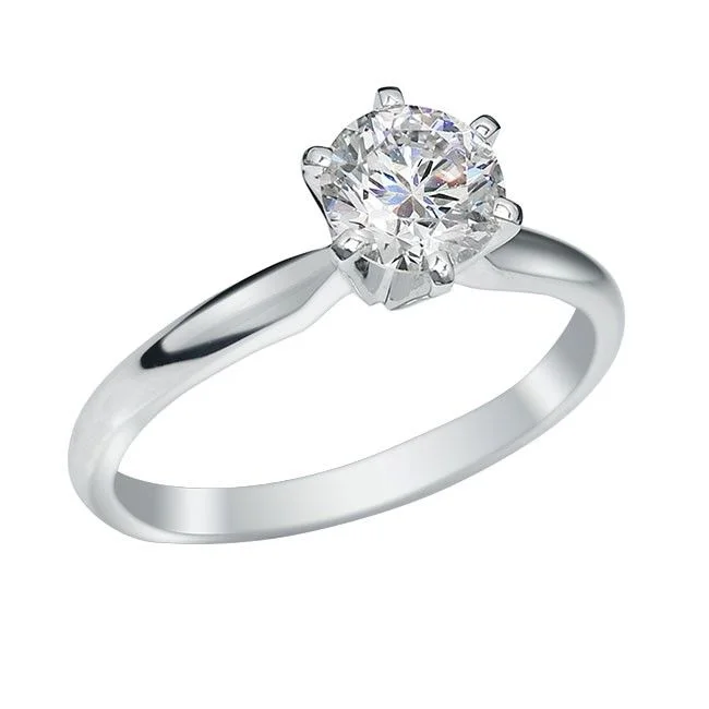 Custom Ring for Anniversary-Signature EcoLove 2-1/2 CTW Round Lab Grown Diamond Solitaire Ring in 14KT White Gold