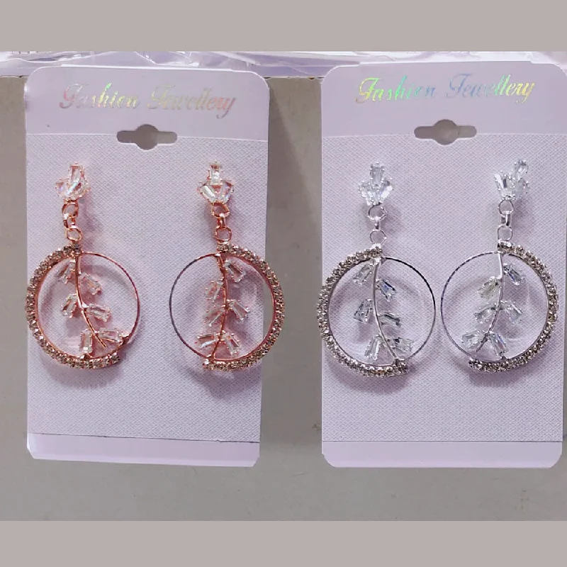 Small Hoop Earrings-Tip Top Jewellers Crystal And Austrian Stone Dangler Earrings