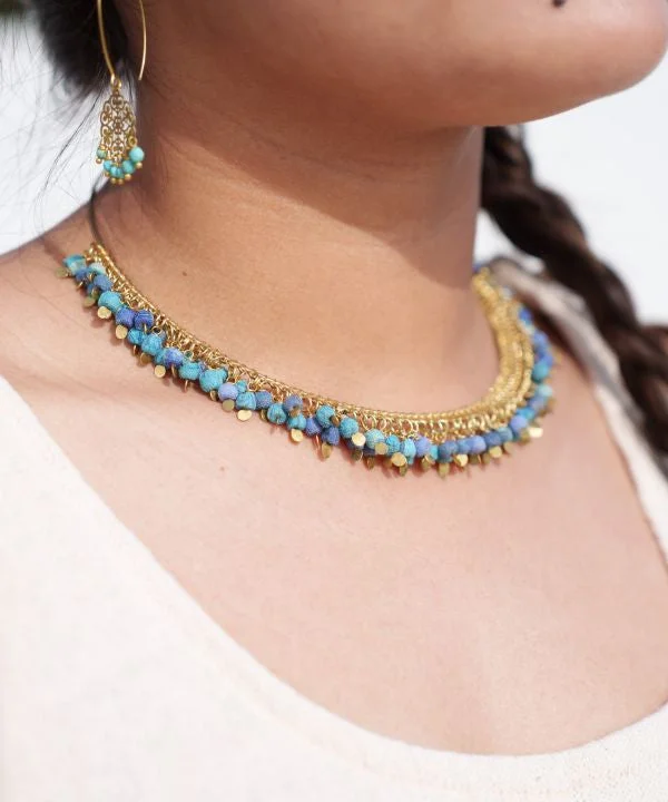 Boho Style Necklace-Multicoloured Choker Necklace