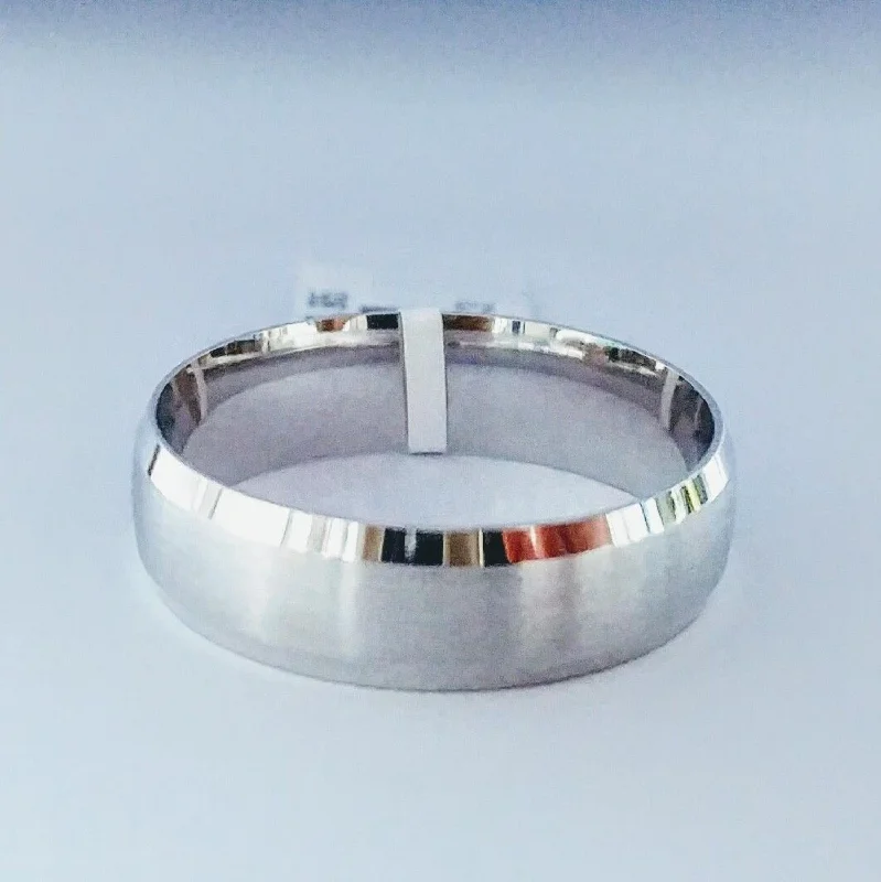 Classic Wedding Band Set-6MM Wedding Ring in 14KT White Gold