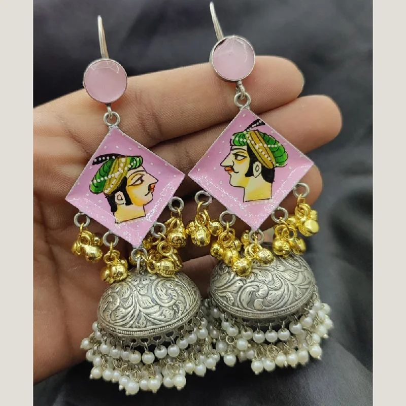 Trendy Earrings for Young Women-Fancyla 2 Tone Plated Maharaja Style Ghungroo Jhumki Earrings