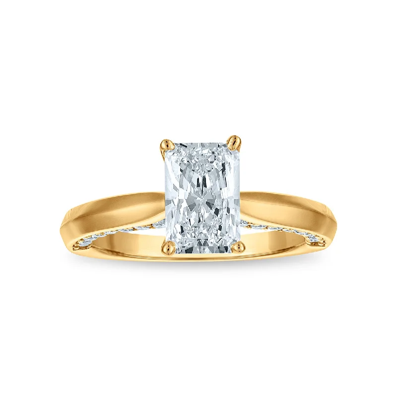 Men’s Customizable Ring-Signature EcoLove 2 CTW Lab Grown Diamond Solitaire Engagement Ring in 14KT Gold