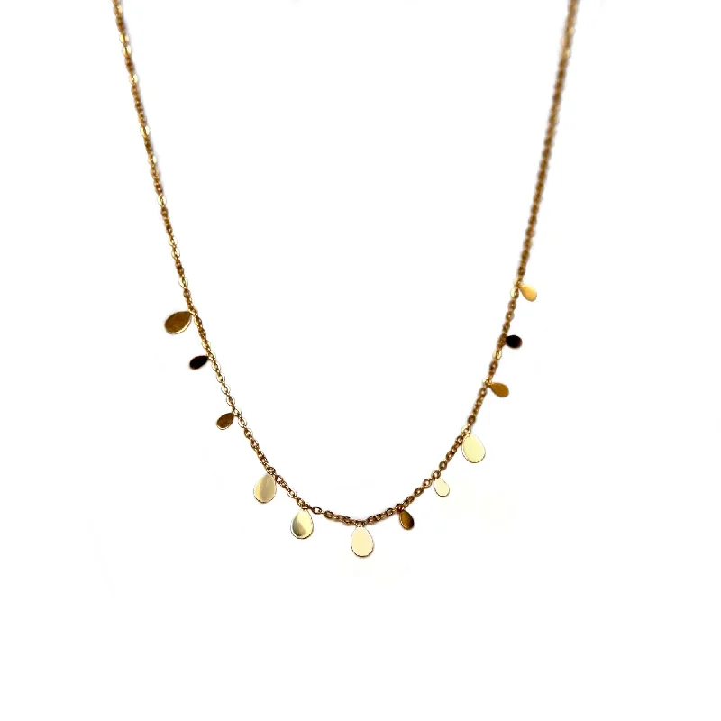 Gold Necklace for Party-Multi Teardrops Necklace