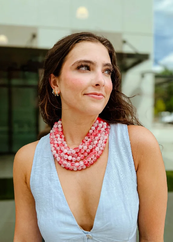 Black Diamond Necklace-Ice Textured Round Marble Necklace