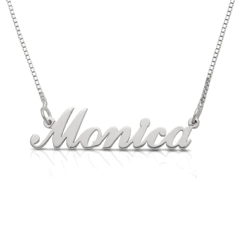 Trendy Long Necklace-Better Jewelry Personalized .925 Sterling Silver Cursive Name Necklace (MADE IN USA)