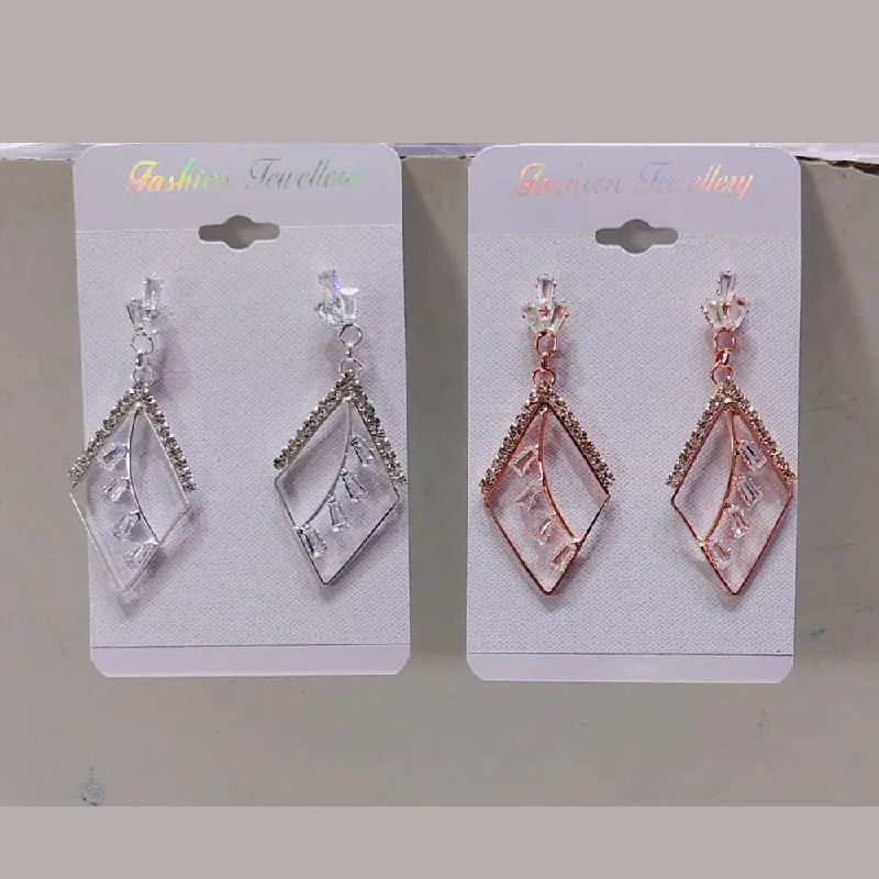 Butterfly Earrings for Women-Tip Top Jewellers Crystal And Austrian Stone Dangler Earrings