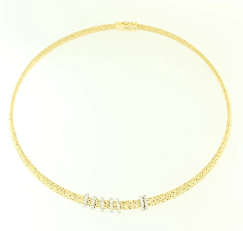 Diamond Pendant Necklace-Piero Milano GOA Gold & Diamond Necklace