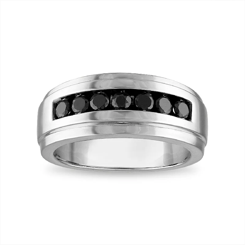 Adjustable Silver Ring-3/4 CTW Diamond Wedding Ring in 10KT White Gold