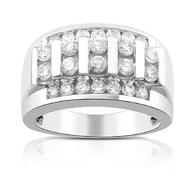 Luxury Wedding Ring-2 CTW Diamond Ring in 10KT White Gold