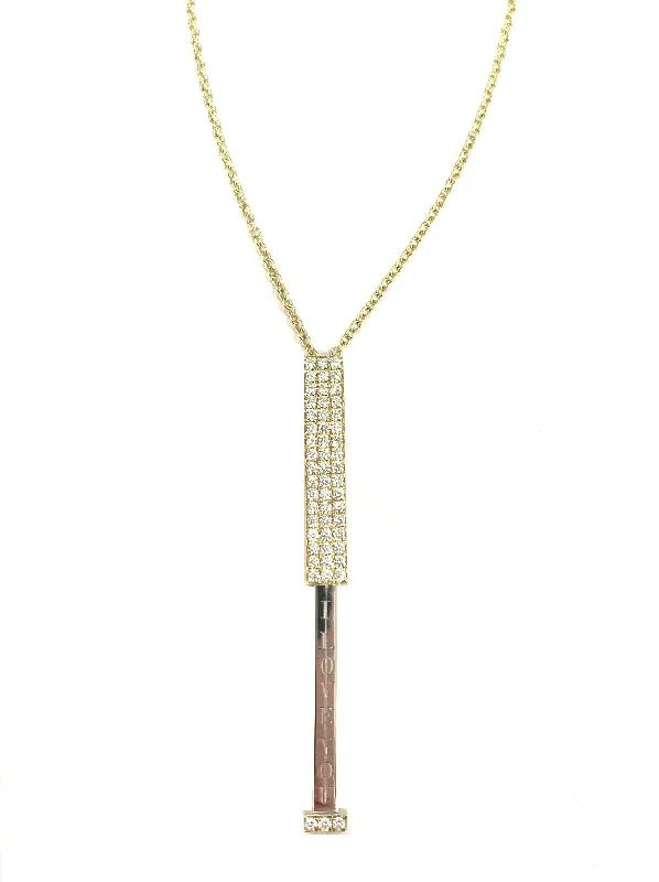 Red Stone Necklace-Venetti Hidden Bar Necklace