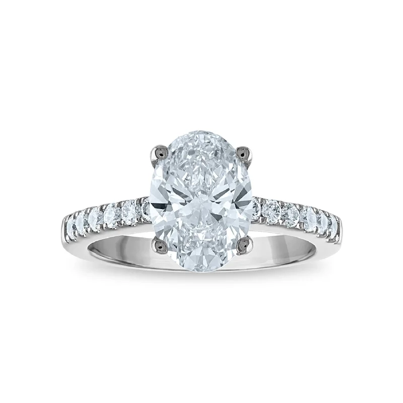 Princess Cut Engagement Ring-Signature EcoLove Diamond Dreams 2-1/2 CTW Lab Grown Diamond Engagement Ring in 14KT White Gold