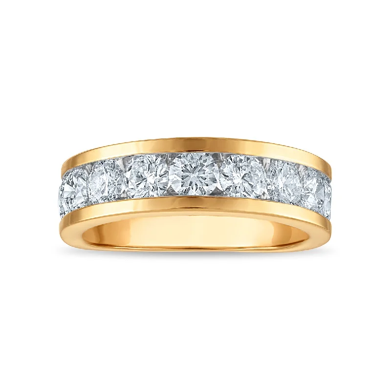 Gemstone Eternity Ring-Signature EcoLove 3 CTW Lab Grown Diamond Wedding Ring in 14KT Yellow Gold