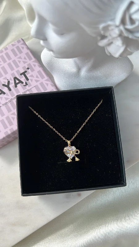 Delicate Chain Necklace-Ava bow necklace