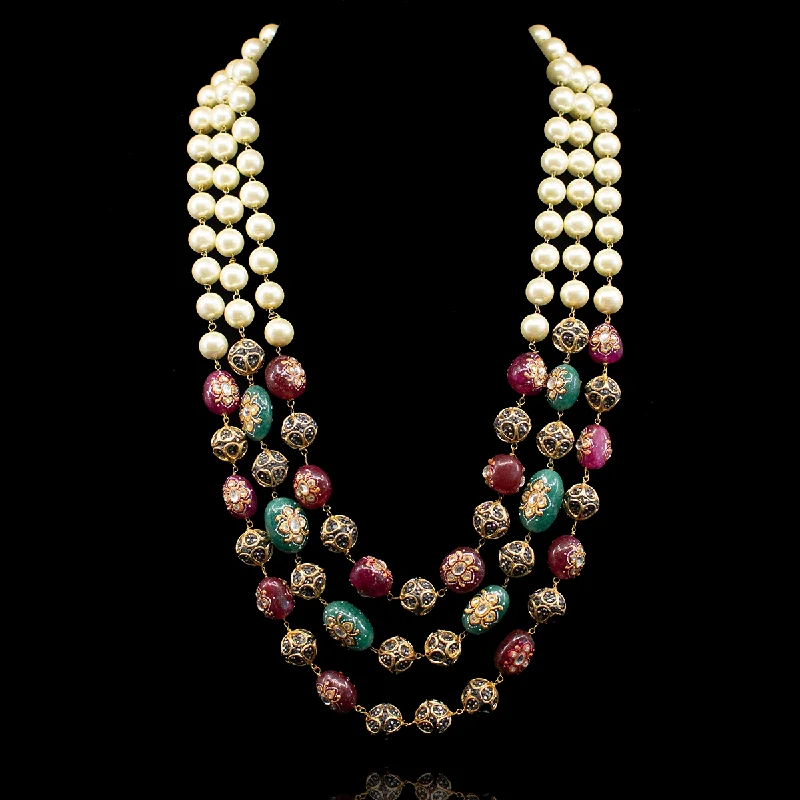 Chunky Gold Necklace-Rahila Mala