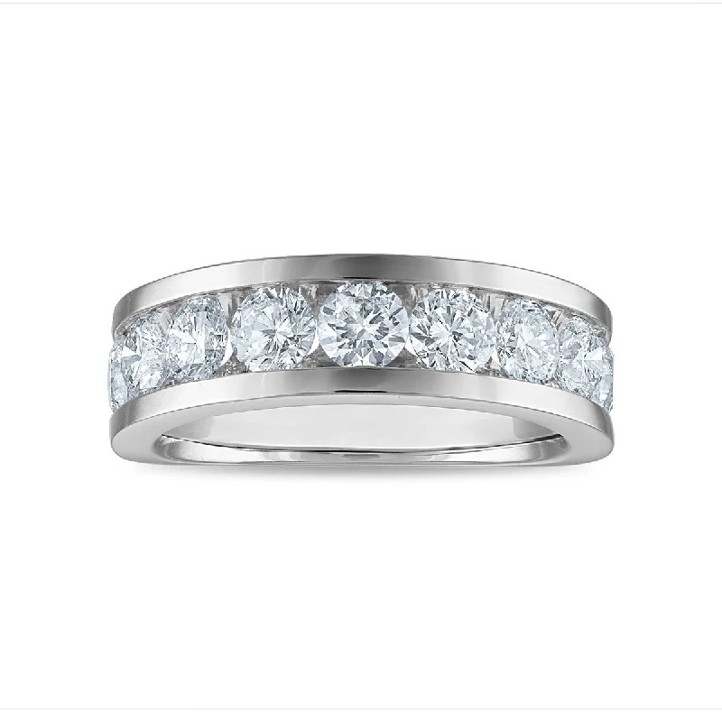 Birthstone Ring for Women-Signature EcoLove 3 CTW Lab Grown Diamond Set Ring in 14KT White Gold