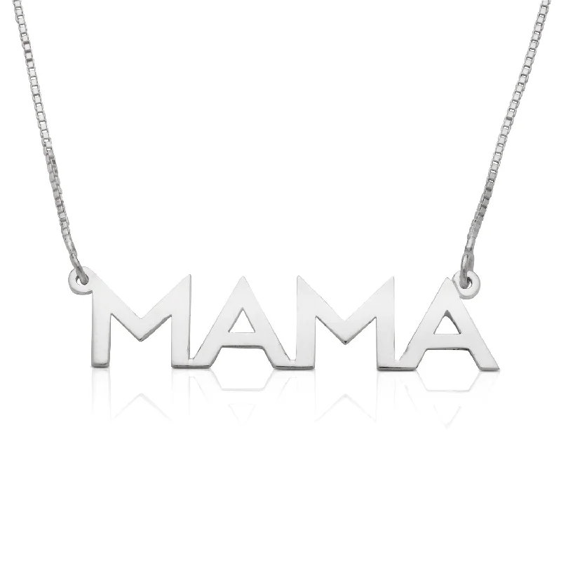 Personalized Necklace for Gift-Better Jewelry Personalized .925 Sterling Silver Sleek Block Name Necklace (MADE IN USA)