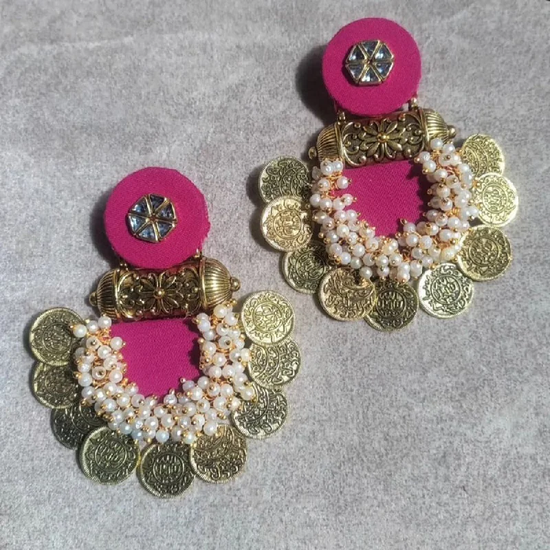 Lightweight Earrings-Bajana Lifestyle Gold Plated Kundan Stone And Pearls Women's Handmade Earring