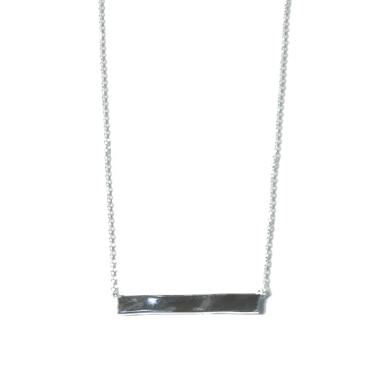 Silver Cross Necklace-Large Bar Necklace