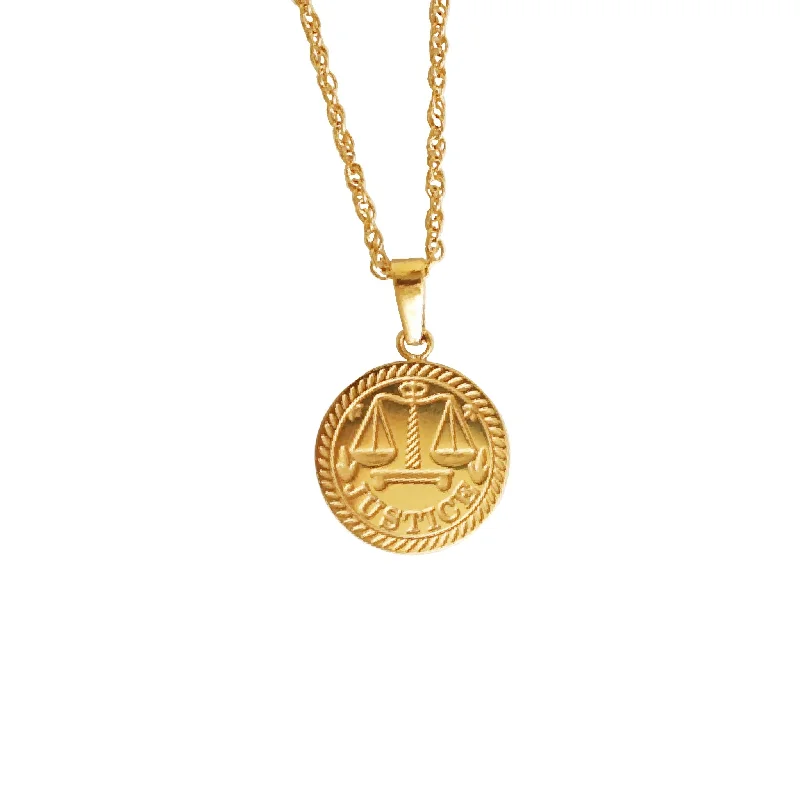 Retro Gold Necklace-Scale of Justice Necklace