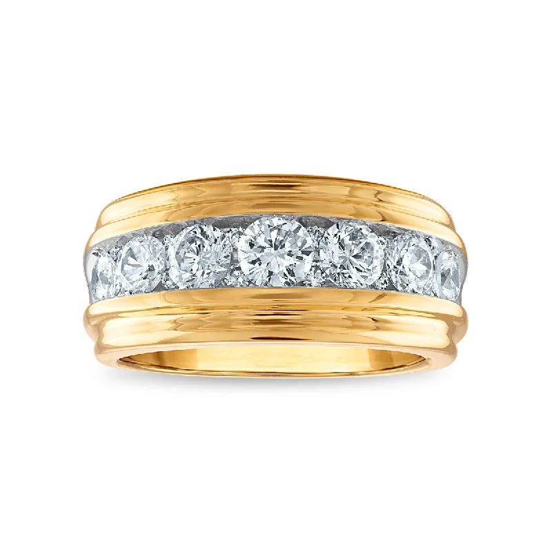 Oval Engagement Ring-Signature 2 CTW Diamond Wedding Ring in 14KT Yellow Gold