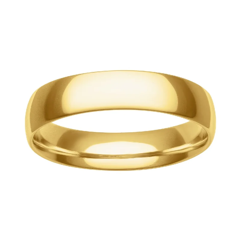 Customizable Engagement Ring-10KT Yellow Gold 5MM Comfort Fit Wedding Band. Size 9