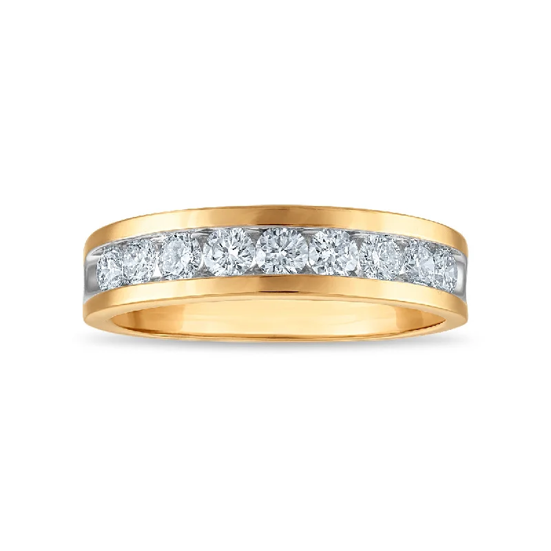 Gold Cocktail Ring-Signature EcoLove 1 CTW Lab Grown Diamond Wedding Ring in 14KT Yellow Gold