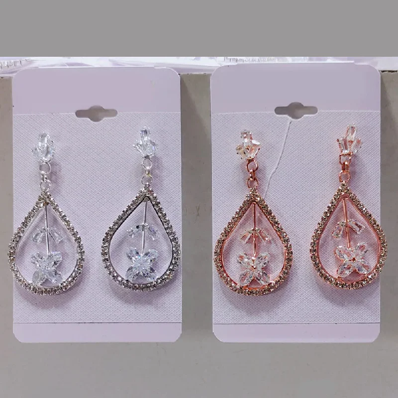 Wedding Stud Earrings-Tip Top Jewellers Crystal And Austrian Stone Dangler Earrings