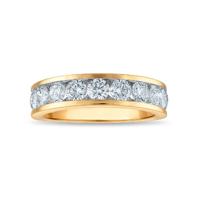 Custom Diamond Wedding Band-Signature EcoLove 2 CTW Lab Grown Diamond Wedding Ring in 14KT Yellow Gold