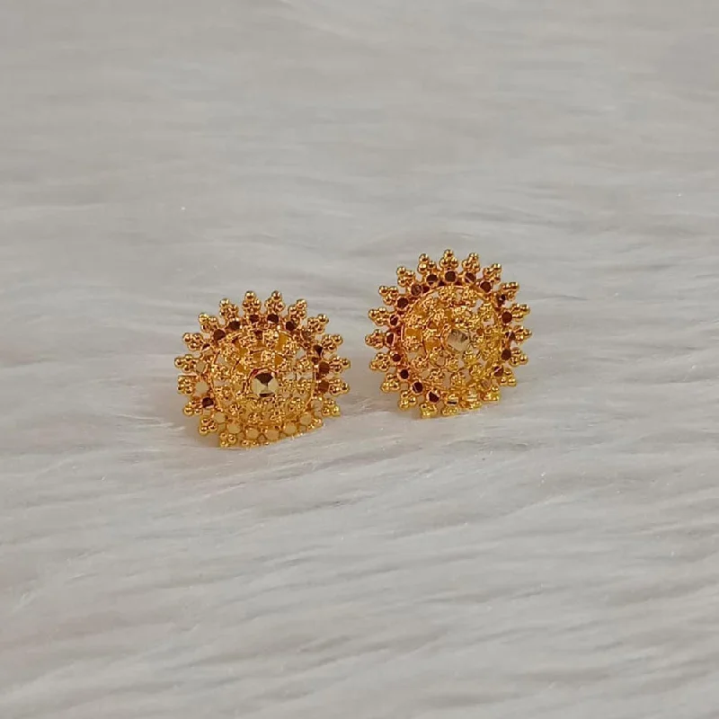 Swarovski Crystal Earrings-Pooja Bangles Gold Plated Stud Earrings