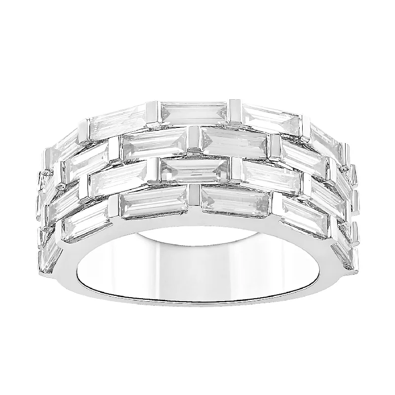 Gold Cocktail Ring-Signature EcoLove 2-1/3 CTW Diamond Anniversary Ring in 14KT White Gold