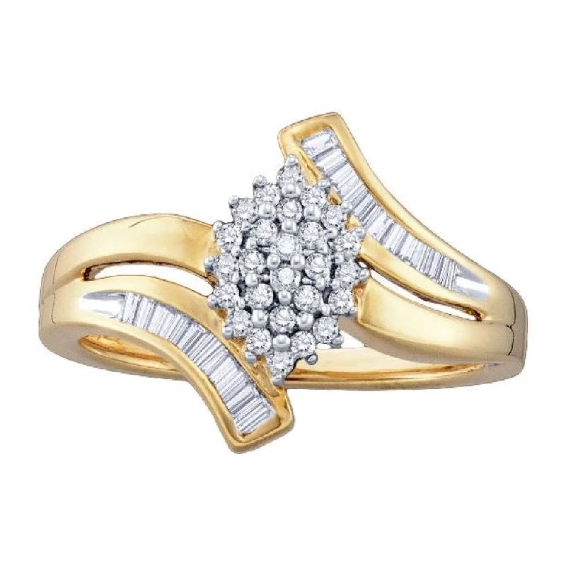 Diamond Ring with Matching Band-1/4 CTW Diamond Ring in 10KT Yellow Gold