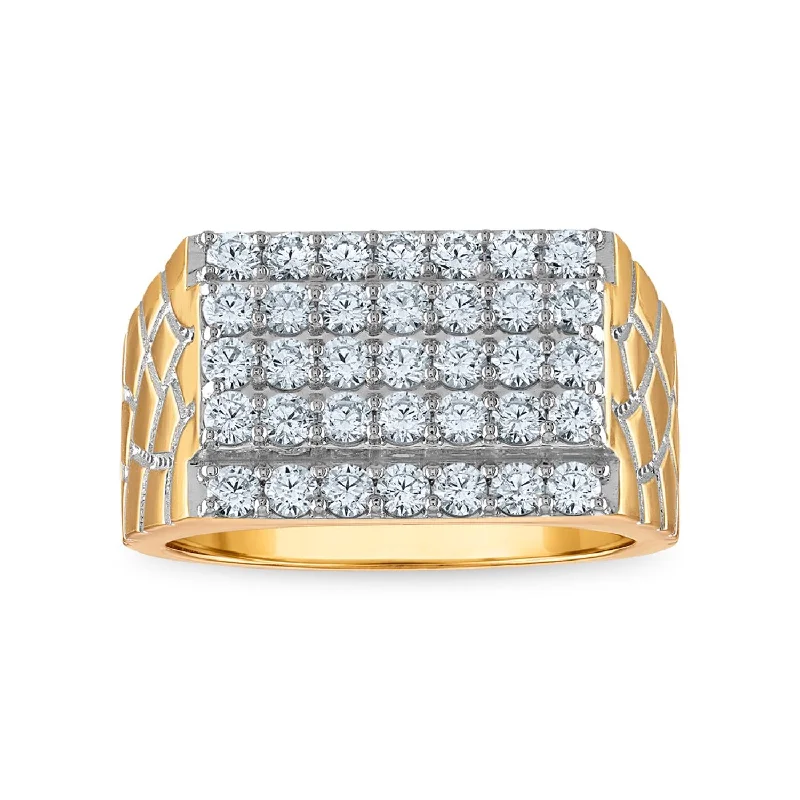 Trendy Stackable Rings-1-1/2 CTW Diamond Ring in 10KT Yellow Gold