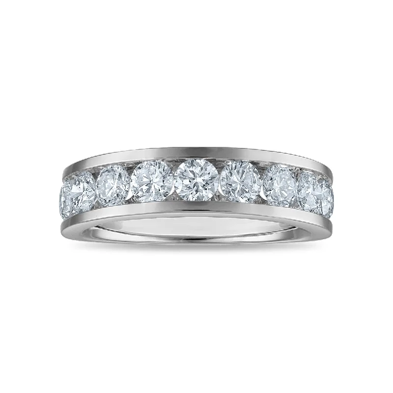 Handmade Gemstone Ring-Signature EcoLove 2 CTW Lab Grown Diamond Wedding Ring in 14KT White Gold