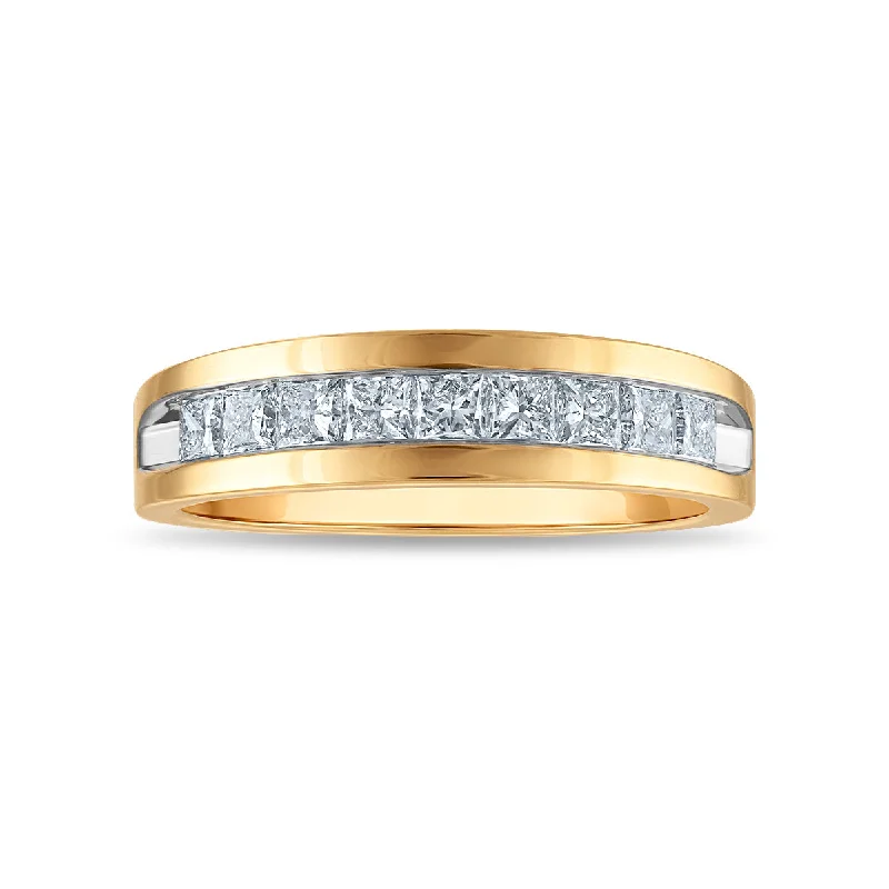 Classic Wedding Band-Signature EcoLove 1 CTW Lab Grown Diamond Set Ring in 14KT Yellow Gold