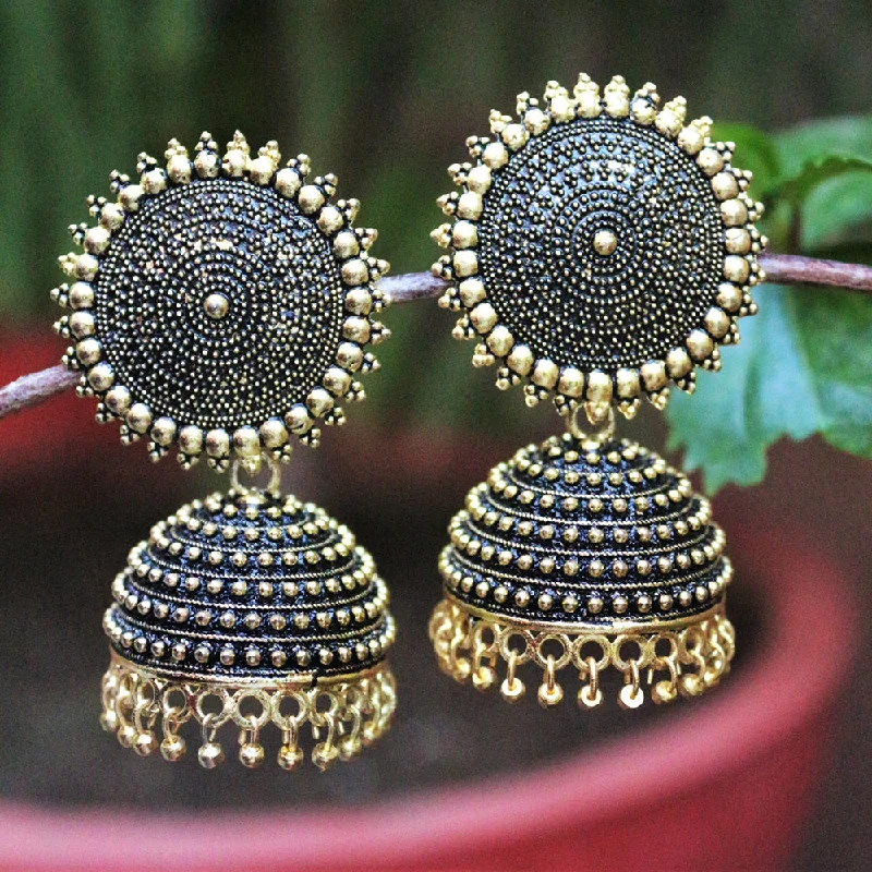 Vintage Silver Earrings-H K Fashion Jhumki Earrings