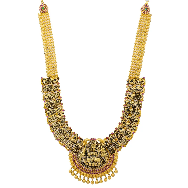 Unique Chain Necklace for Women-22K Gold Laxmi Temple Necklace