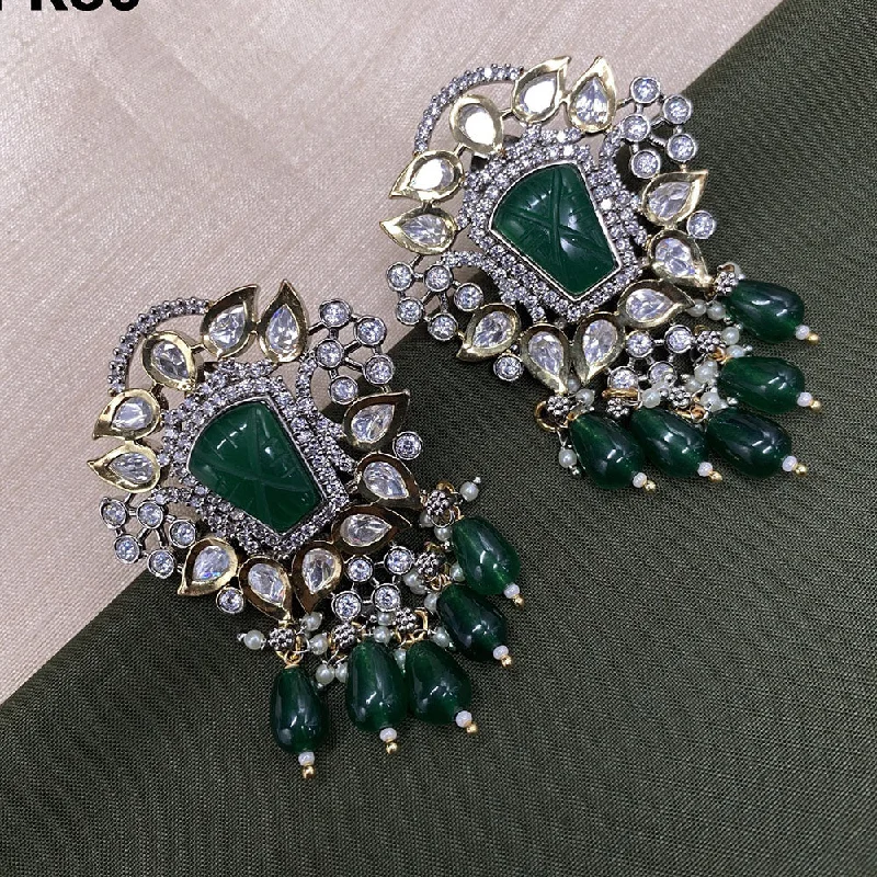 Butterfly Earrings for Women-Amoliya Jewels Brass Kundan Earrings