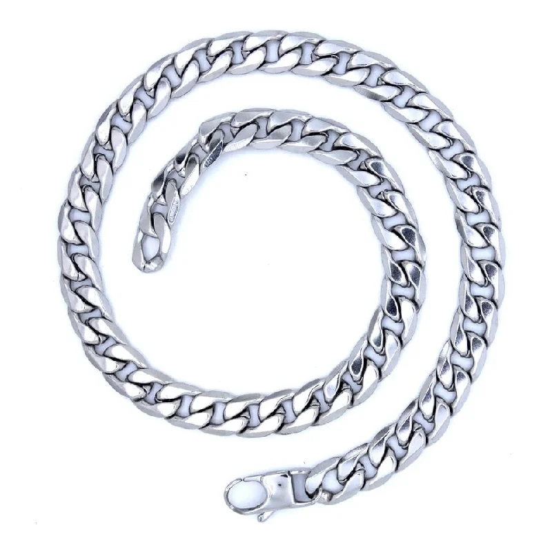 Ethnic Necklace for Women-6mm Cuban Link Chain Necklace Stainless Steel