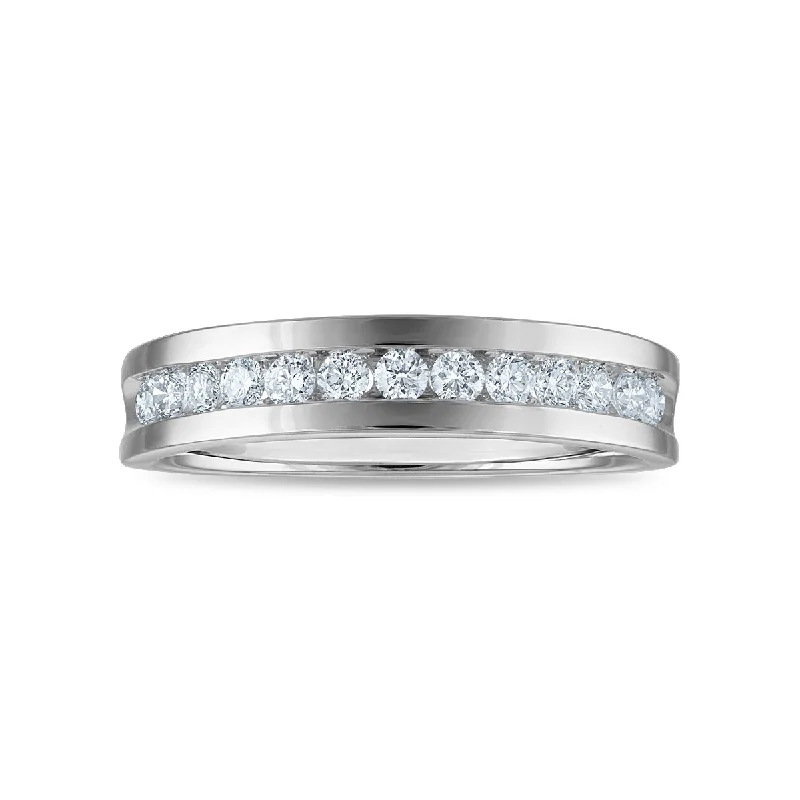 Bold Statement Ring-Signature EcoLove 1/2 CTW Lab Grown Diamond Wedding Ring in 14KT White Gold