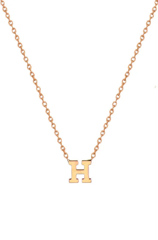 Charm Necklace for Women-14K Gold Initial Necklace