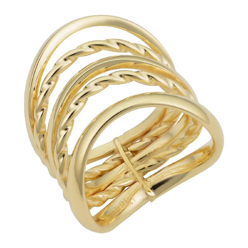 Women’s Stackable Rings-14KT Yellow Gold Fashion Ring; Size 7