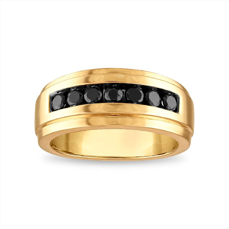 Couples Matching Rings-3/4 CTW Diamond Wedding Ring in 10KT Yellow Gold