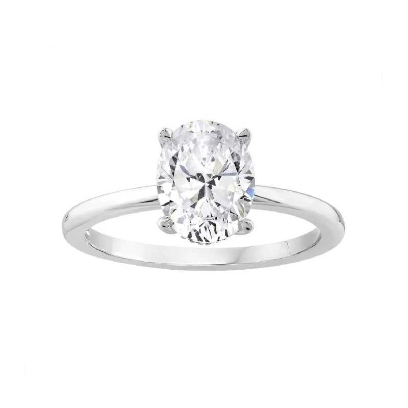 Colorful Gemstone Ring-Signature EcoLove Diamond Dreams 2 CTW Lab Grown Diamond Solitaire Ring in 14KT White Gold