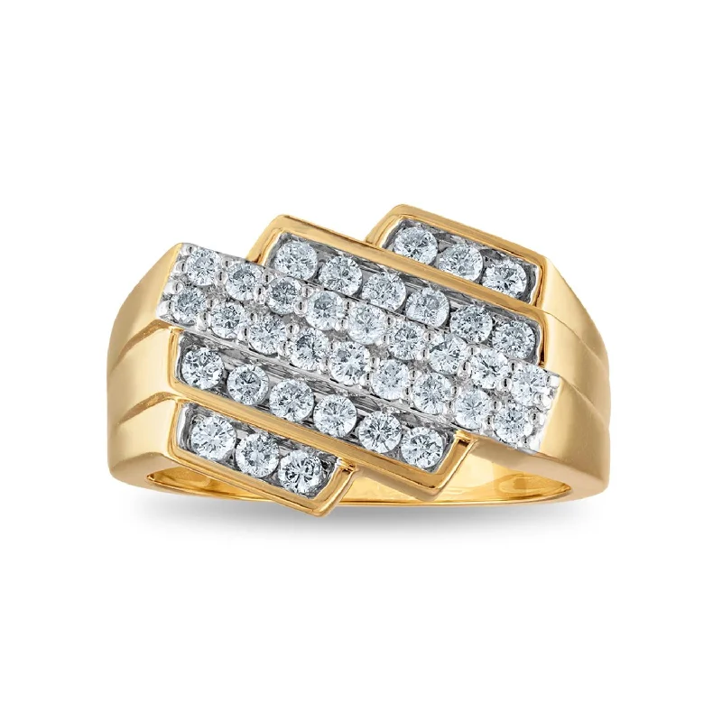 Art Deco Diamond Ring-1 CTW Diamond Ring in 10KT Yellow Gold