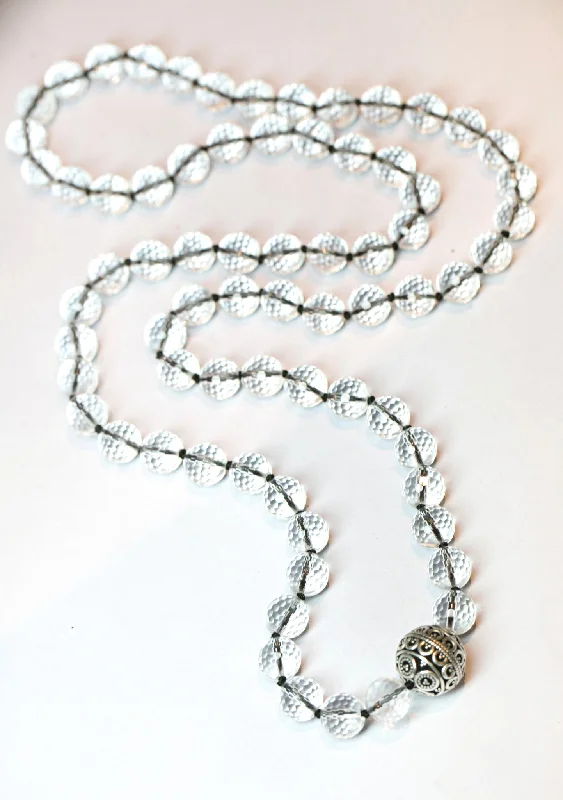 Luxury Wedding Necklace-Devi Guru Bead Necklace- Crystal Quartz