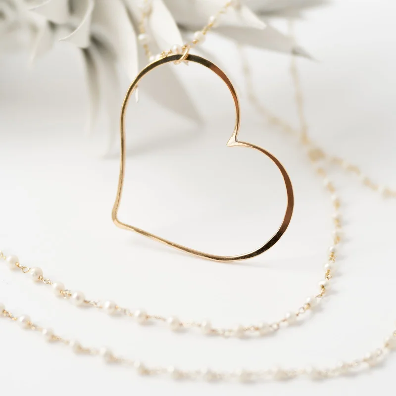 Modern Chain Necklace-Big Love Whisper Necklace