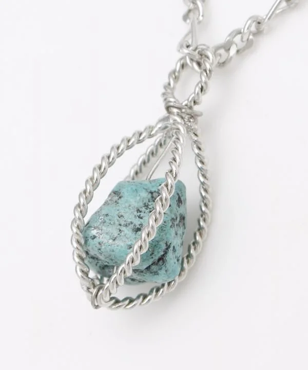 Engraved Name Necklace-Turquoise Pendant Necklace