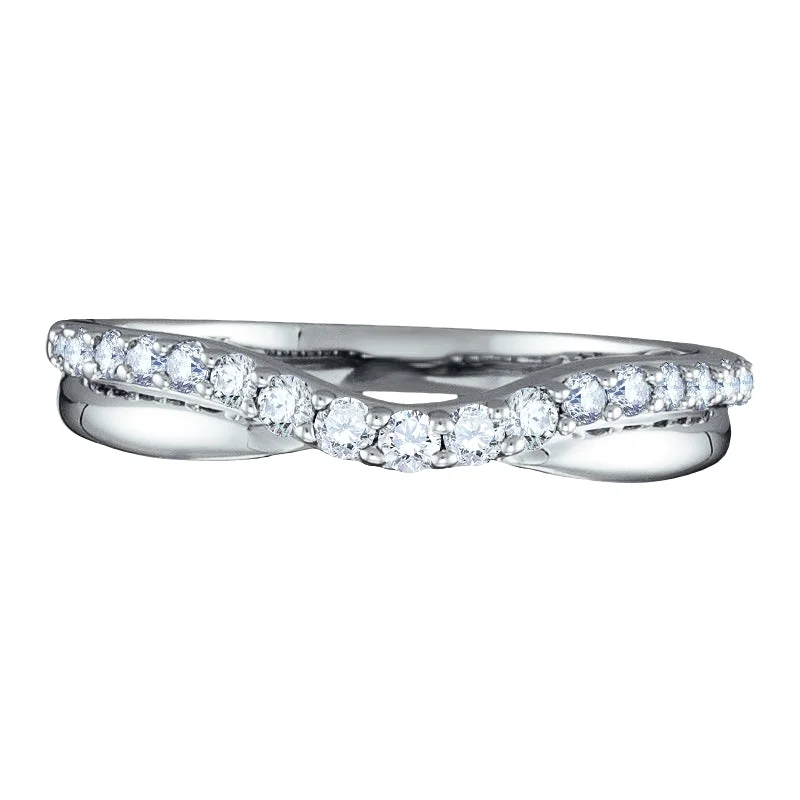 Simple Solitaire Engagement Ring-1/10 CTW Diamond Ring in 14KT White Gold